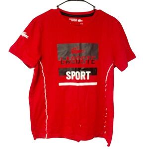 Lacoste Sport Men’s‎ Red Cotton Short Sleeve Graphic Tshirt Size XXL